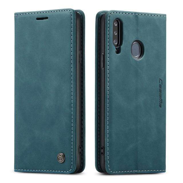 Slim Magnetic Leather Case For Samsung Galaxy - Blue