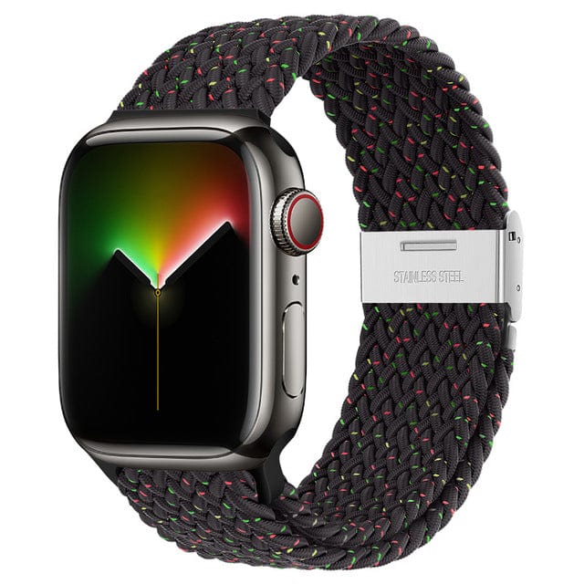 Braided Loop Watch Band - Starlight Black