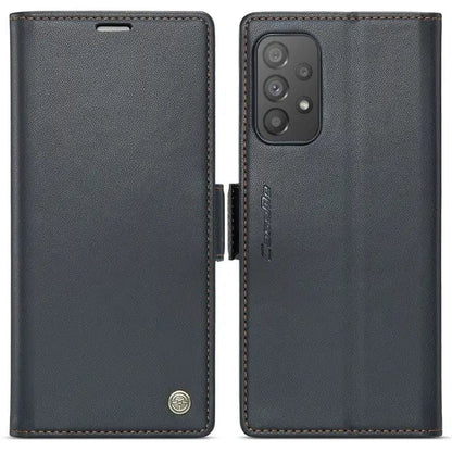 RFID Leather Card Holder Case For Samsung A Series - Black