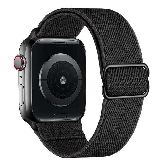 Adjustable Nylon Watch Band - Black