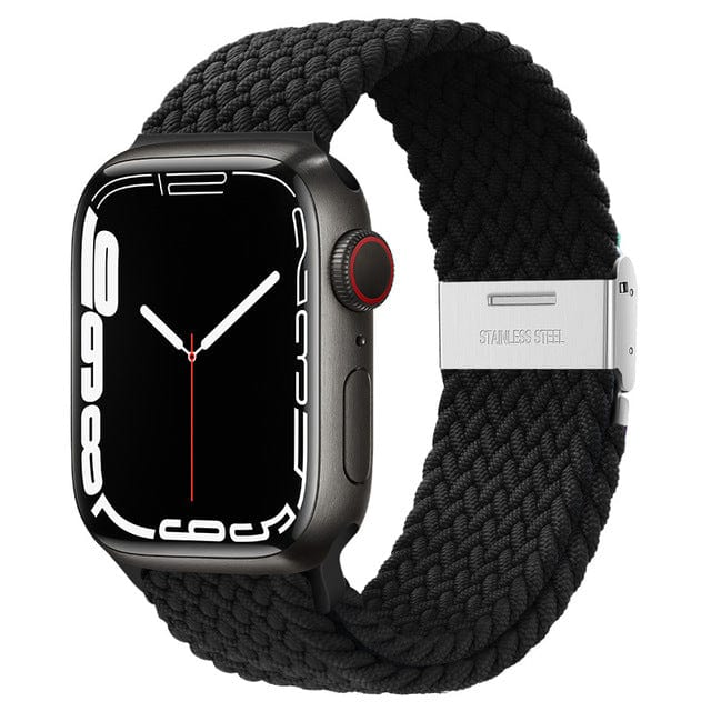 Braided Loop Watch Band - Black