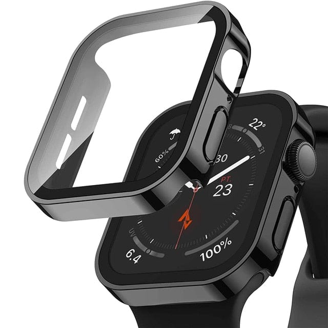 Tempered Glass Scratch Proof Watch Case - Black