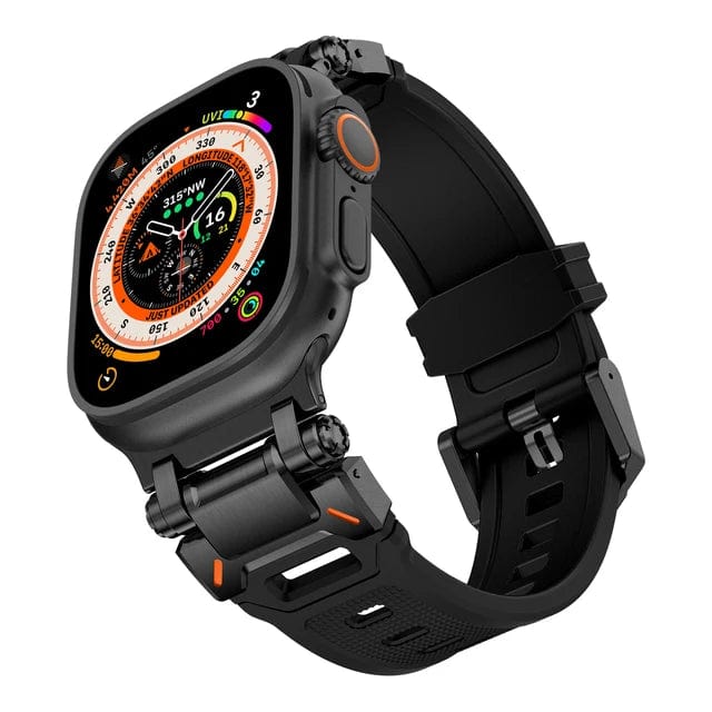 Rugged Mens Watch Band - Black