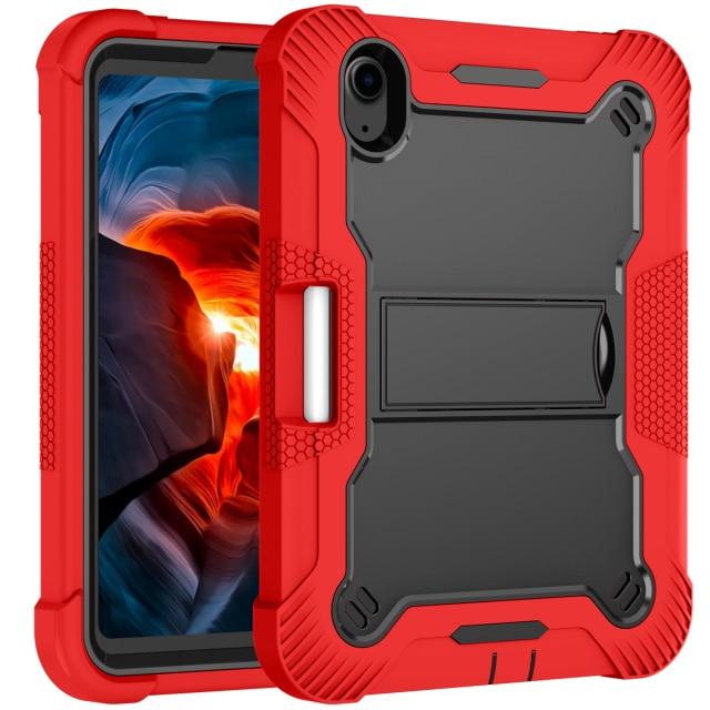 Shockproof Mini Tablet Case With Kickstand - Black & Red