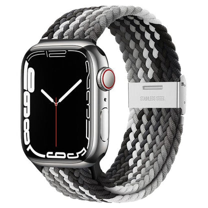 Braided Loop Watch Band - Black & Gray