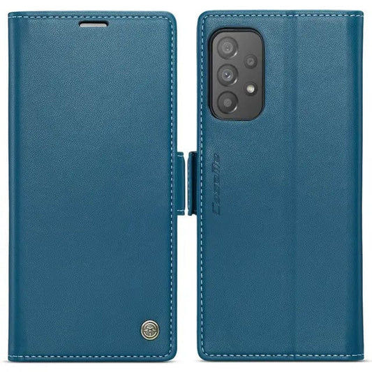 RFID Leather Card Holder Case For Samsung A Series - Blue