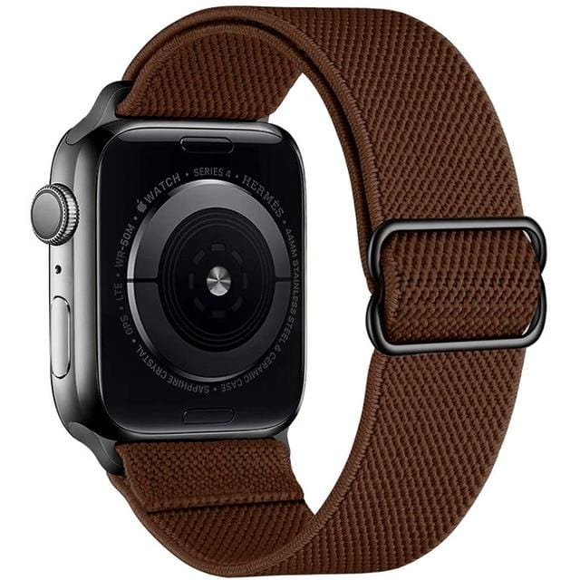 Adjustable Nylon Watch Band - Coffee