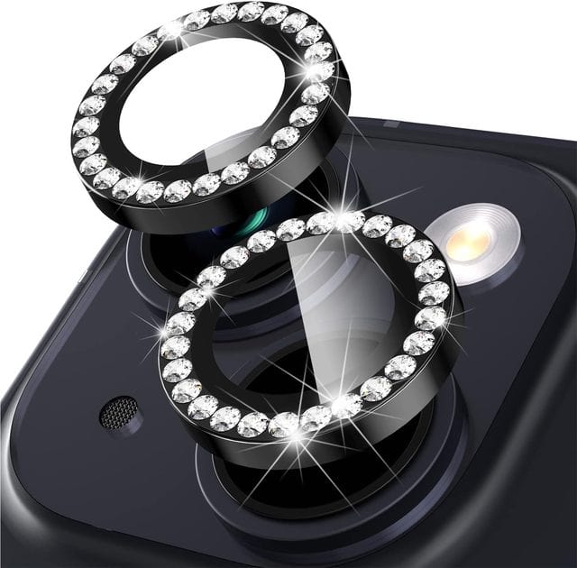 iPhone Camera Protector - Rhinestone Black