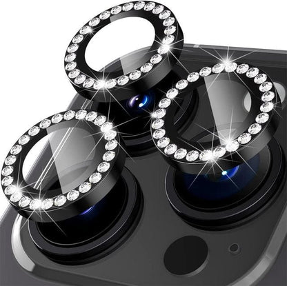 iPhone Camera Lens Protector - Rhinestone Black
