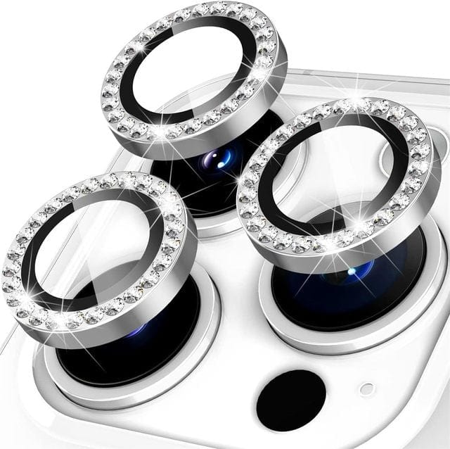 iPhone Camera Lens Protector - Rhinestone Silver
