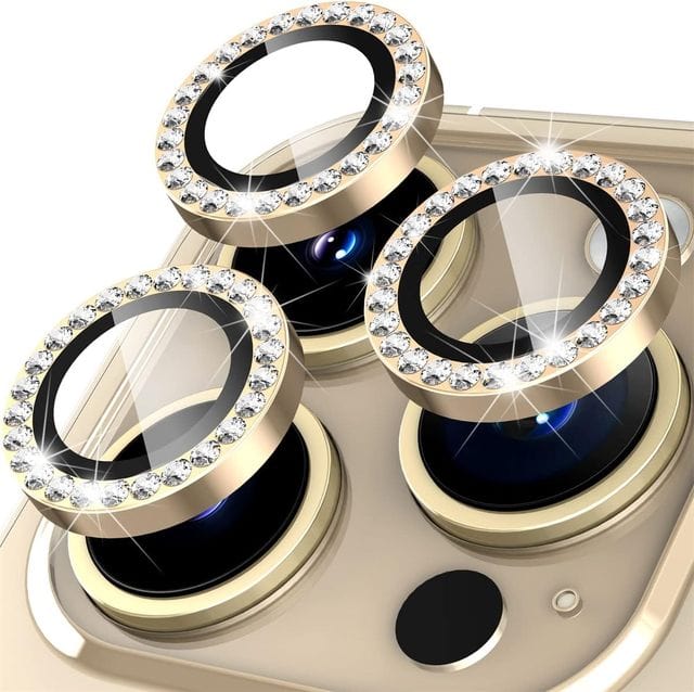 iPhone Camera Protector - Rhinestone Gold