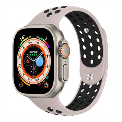 Breathable Sports Watch Band - Beige Black