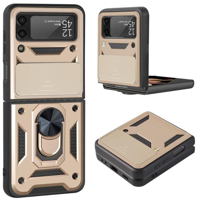 Magnetic Shockproof Case For Samsung Z FLIP - Gold