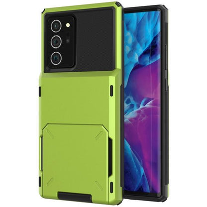 Shockproof Wallet Case For Samsung Galaxy - Green