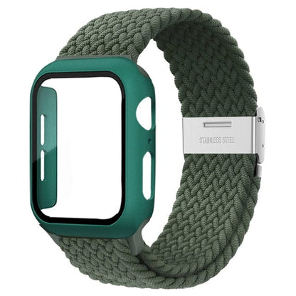 Braided Loop Watch Band With Case - Inverness Green
