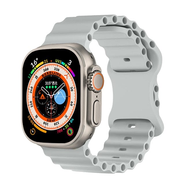 Tubular Sports Watch Band - Light Grey