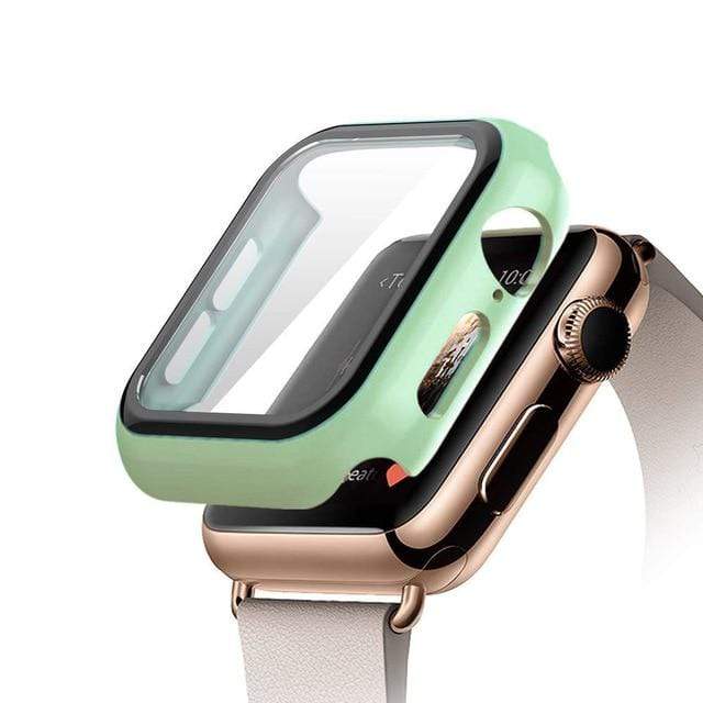 Tempered Glass Protective Watch Case - Mint Green
