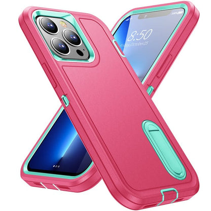 Shockproof Kickstand Phone Case - Pink & Green