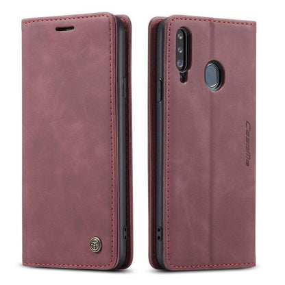 Slim Magnetic Leather Case For Samsung Galaxy - Red