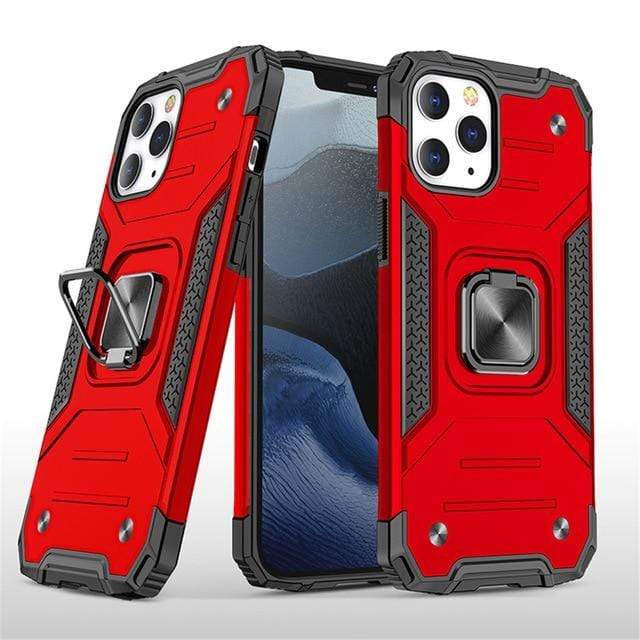 Magnetic Shockproof Phone Case - Red
