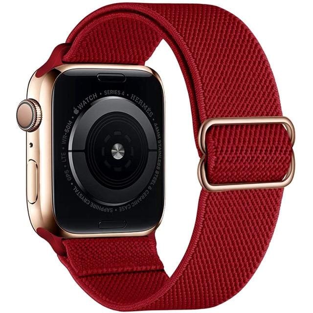 Adjustable Nylon Watch Band - Red