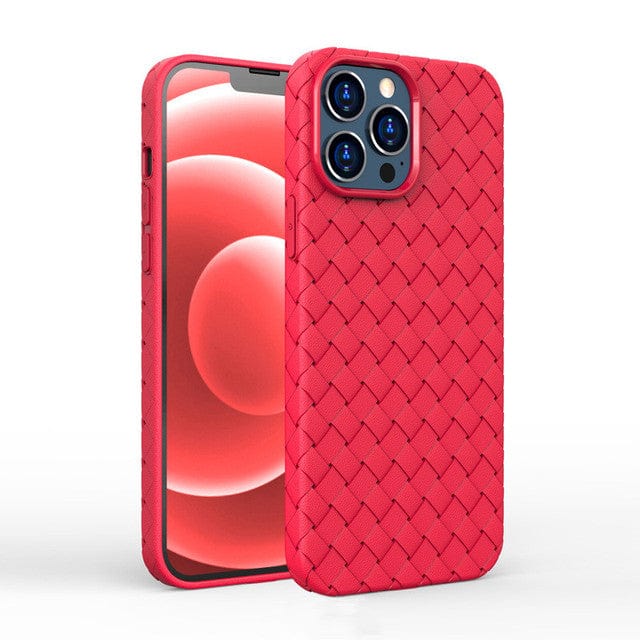 Braided Silicone Phone Case - Red