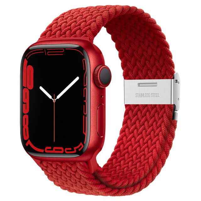 Braided Loop Watch Band - Red