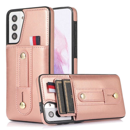 Leather Card Holder Case For Samsung Galaxy S - Rose Gold