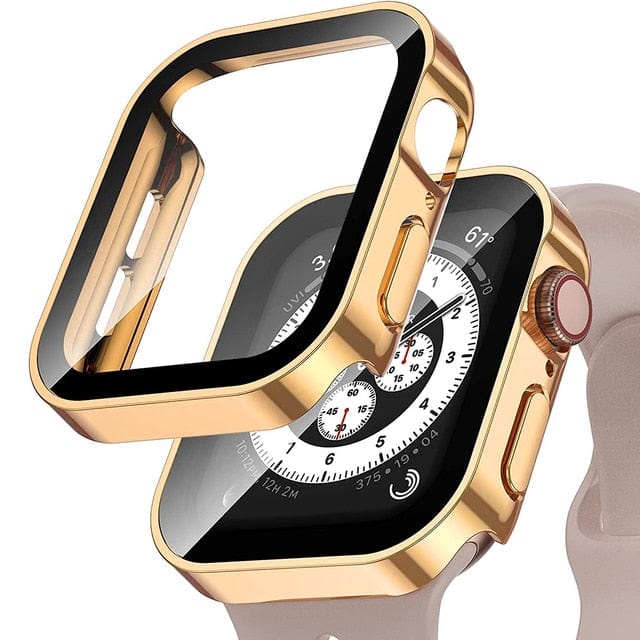 Tempered Glass Scratch Proof Watch Case - Rose Gold