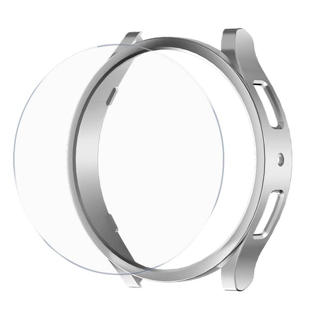 Tempered Glass Watch Case For Samsung - Sliver