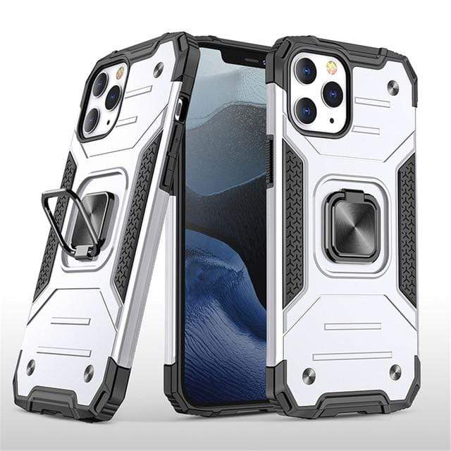 Magnetic Shockproof Phone Case - Silver