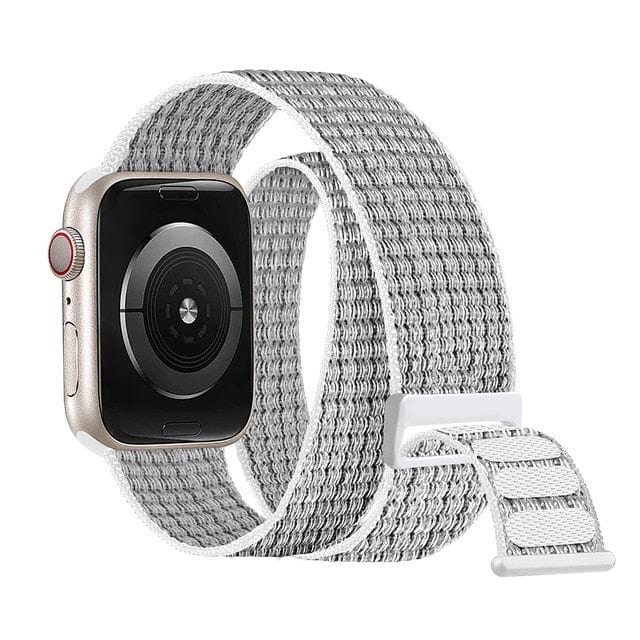 Double Tour Nylon Watch Band - Gray White