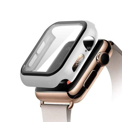 Tempered Glass Protective Watch Case - White