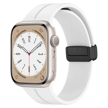 Magnetic Buckle Sports Watch Band - White