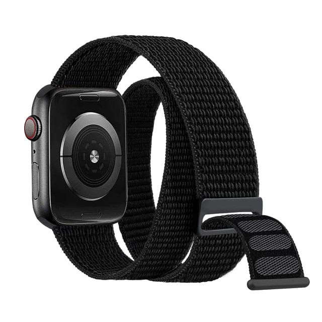 Double Tour Nylon Watch Band - Black