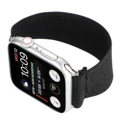Elasticated Nylon Watch Band - Black