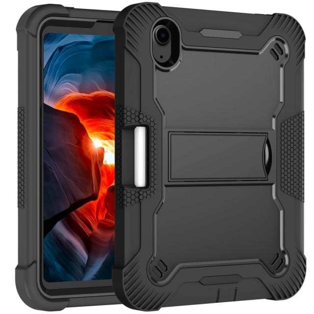 Shockproof Mini Tablet Case With Kickstand - Black