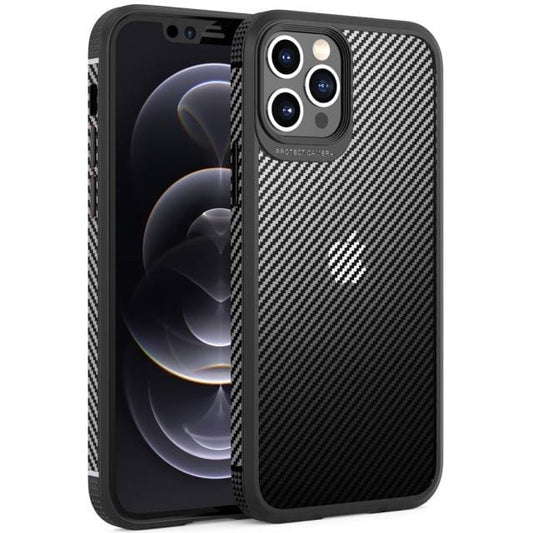 Shockproof Carbon Fiber Phone Case - Black