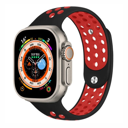 Breathable Sports Watch Band - Black Red
