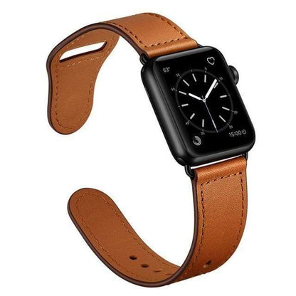 Leather Loop Watch Band - Brown