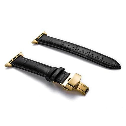 Soft Leather Watch Band - Black