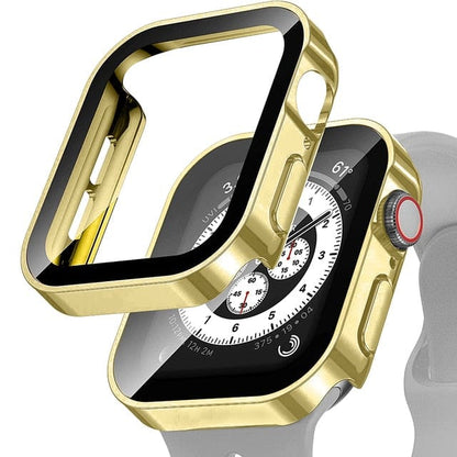Tempered Glass Scratch Proof Watch Case - Gold