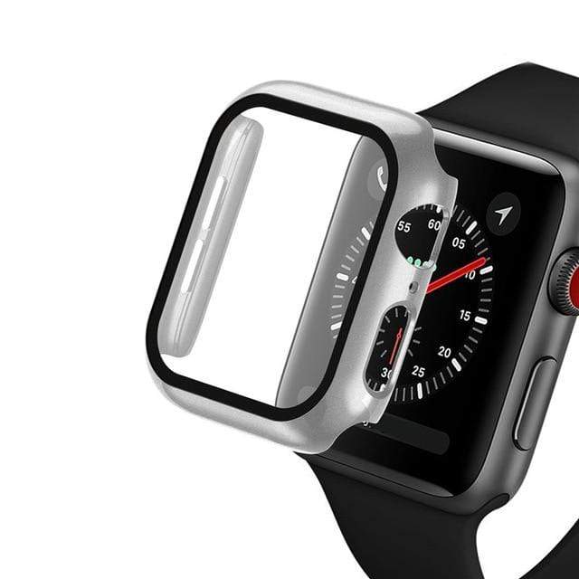 Tempered Glass Protective Watch Case - Silver