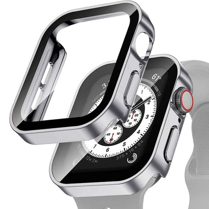 Tempered Glass Scratch Proof Watch Case - Matte Silver