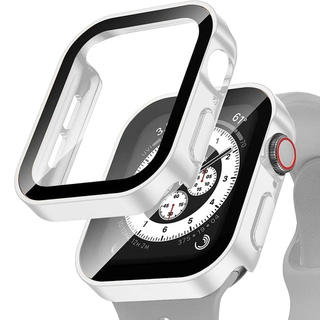 Tempered Glass Scratch Proof Watch Case - Matte White
