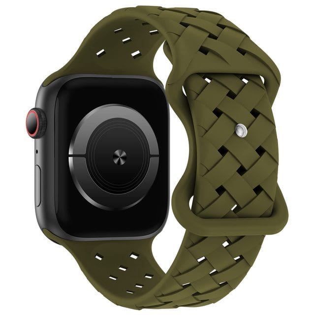 Braided Sports Watch Band - Olive green
