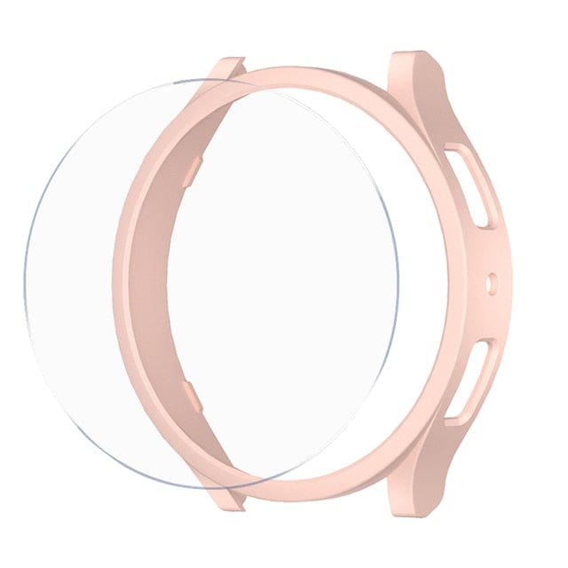 Tempered Glass Watch Case For Samsung - Pink