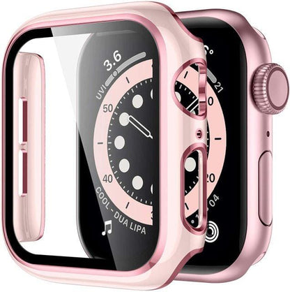 2 Tone Tempered Glass Protective Watch Case - Pink