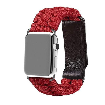 Survival Paracord Watch Band - Red