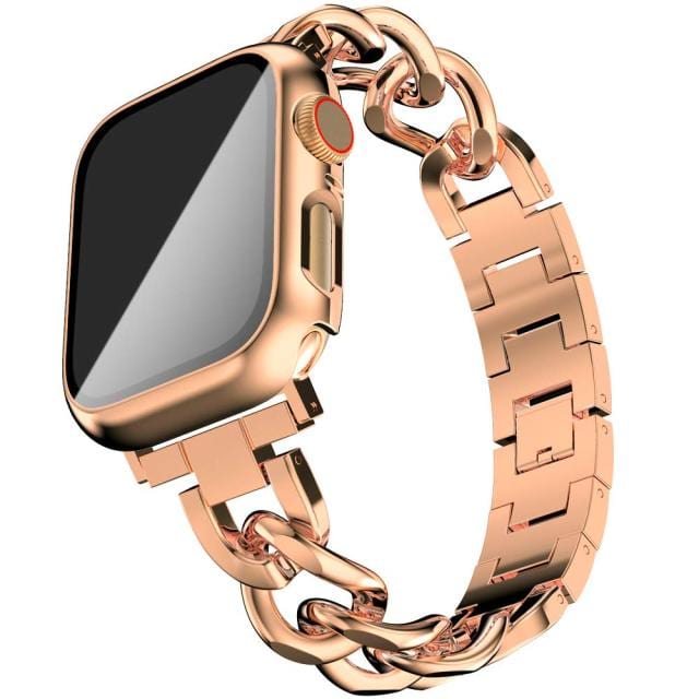 Cuban Link Watch Band - Rose Gold